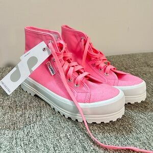 Hot Pink Superga high tops